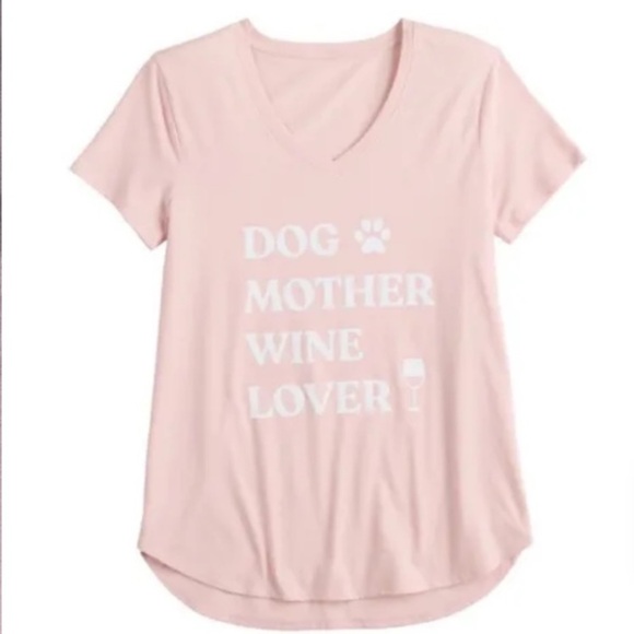 DOG MOTHER WINE LOVER Graphic Tee Size XL Women’s T-shirt Celebrate Together NWT - Picture 1 of 10